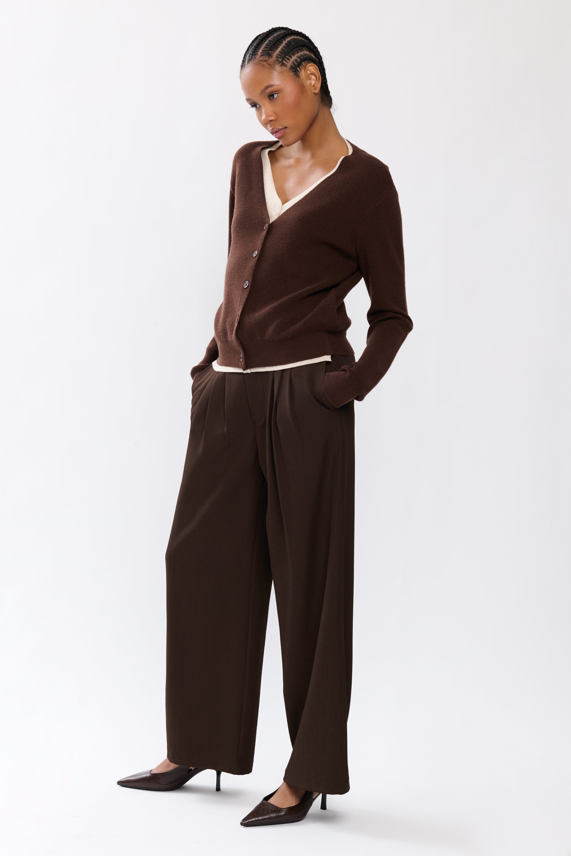 CARDIGAN + KNITTED SCARF 04BJ7898