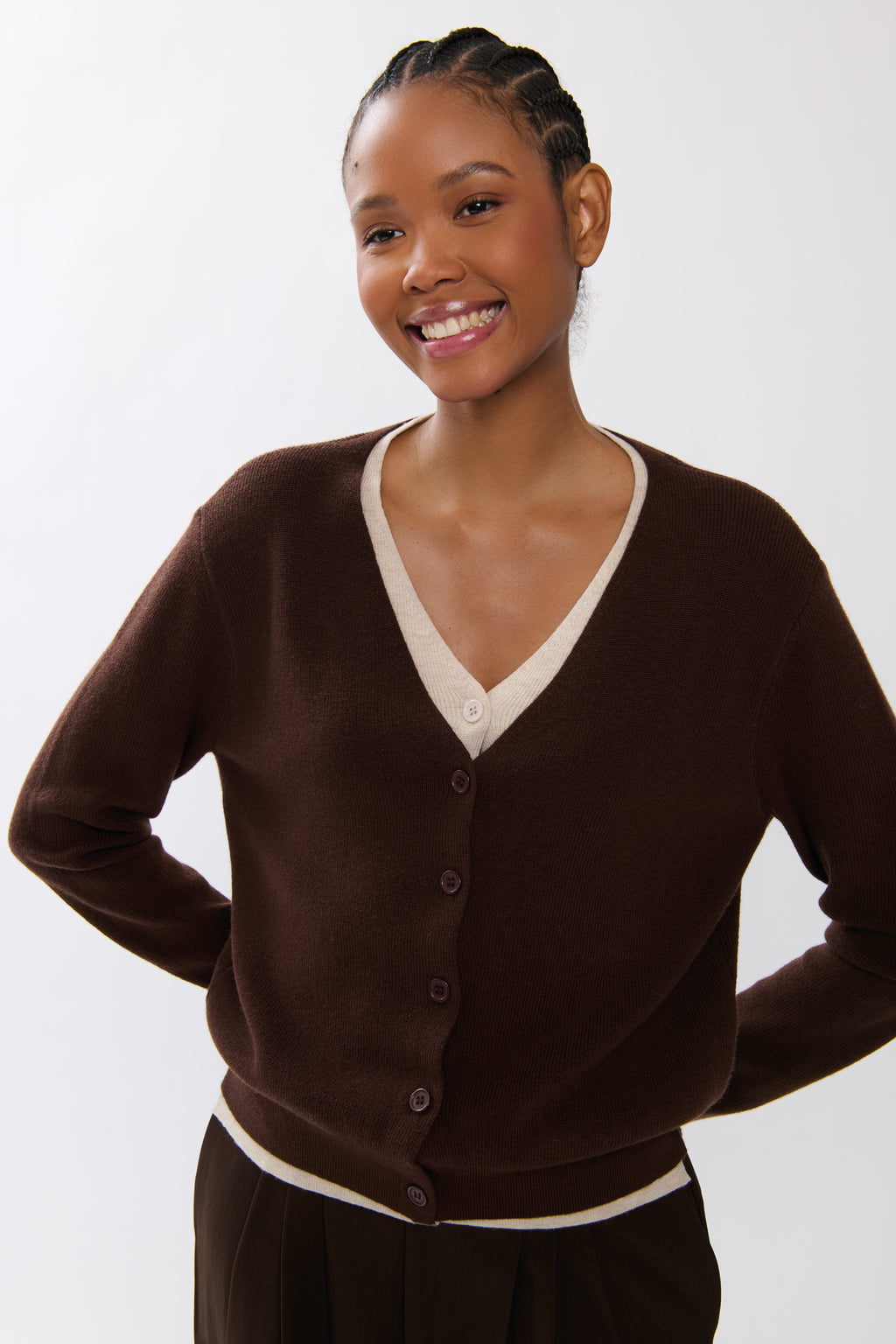 CARDIGAN + KNITTED SCARF 04BJ7898