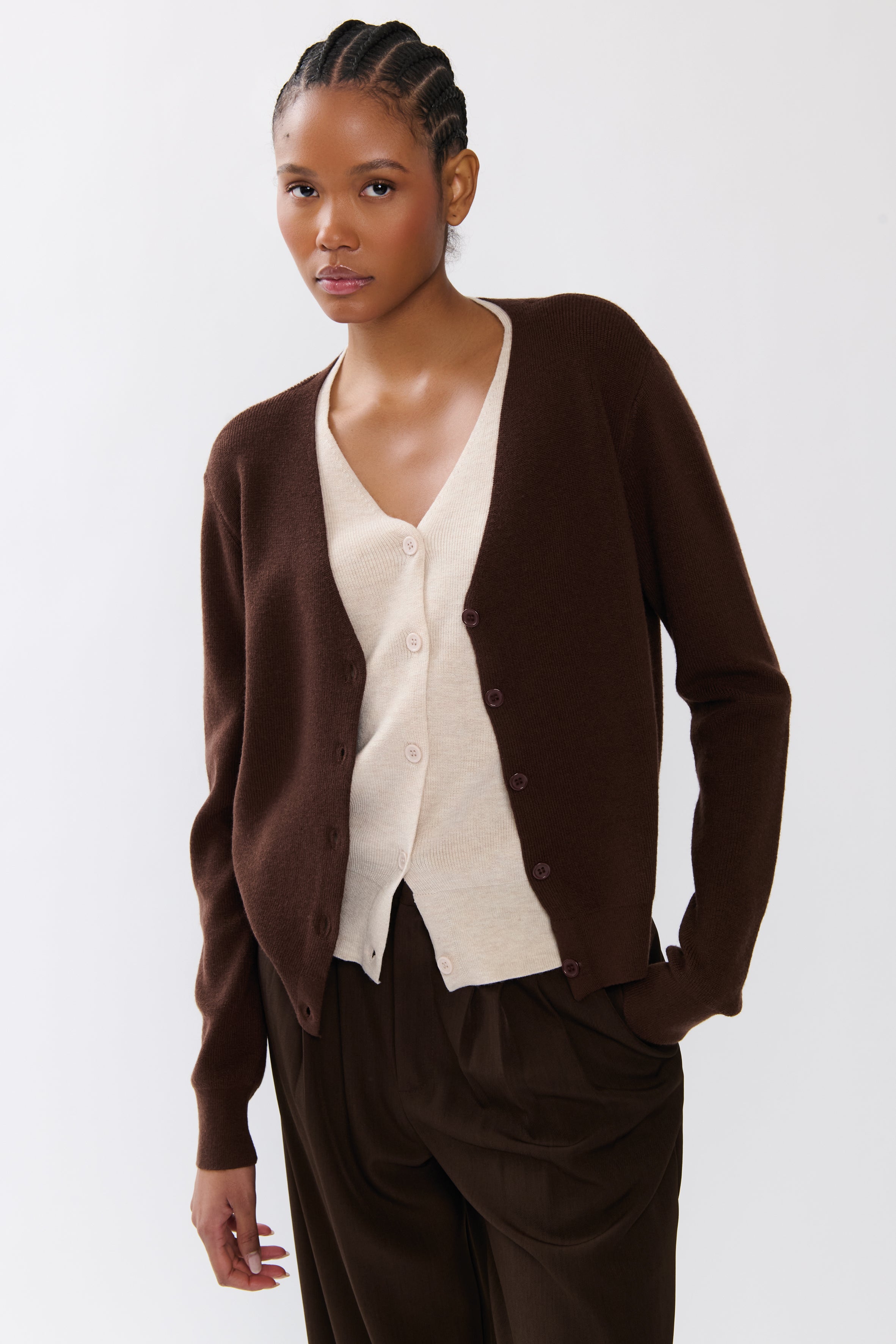 CARDIGAN + KNITTED SCARF 04BJ7898 – Bejade