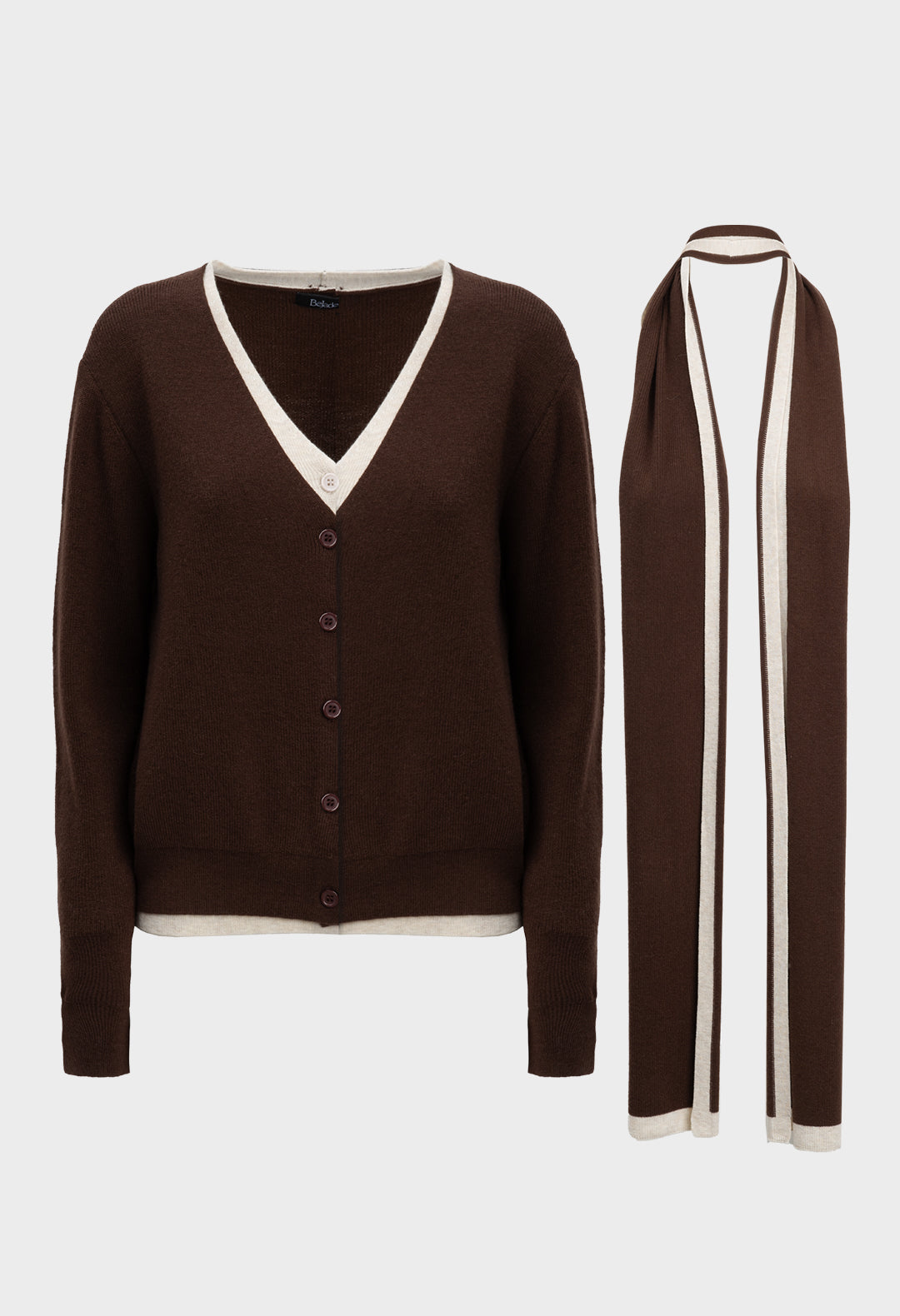 CARDIGAN + KNITTED SCARF 04BJ7898