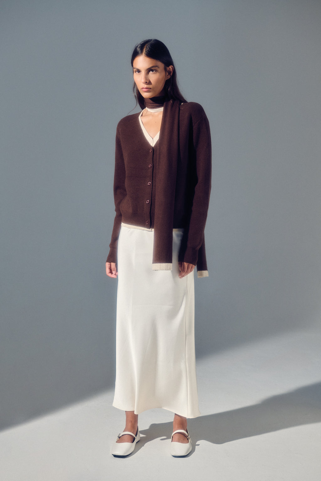 CARDIGAN + KNITTED SCARF 04BJ7898